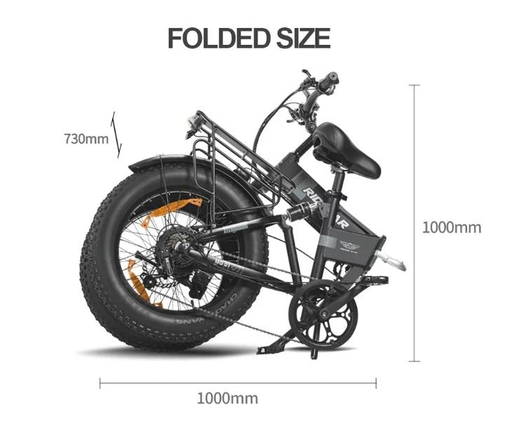 Electric bicycle Ridstar H20PRO, 2000W (2x1000W), 48V, 23Ah, foldable