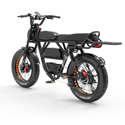 Electric bicycle LANKELEISI X-Black Knight, 48V, 2x1000W (2000W), SAMSUNG 45Ah lithium battery pack