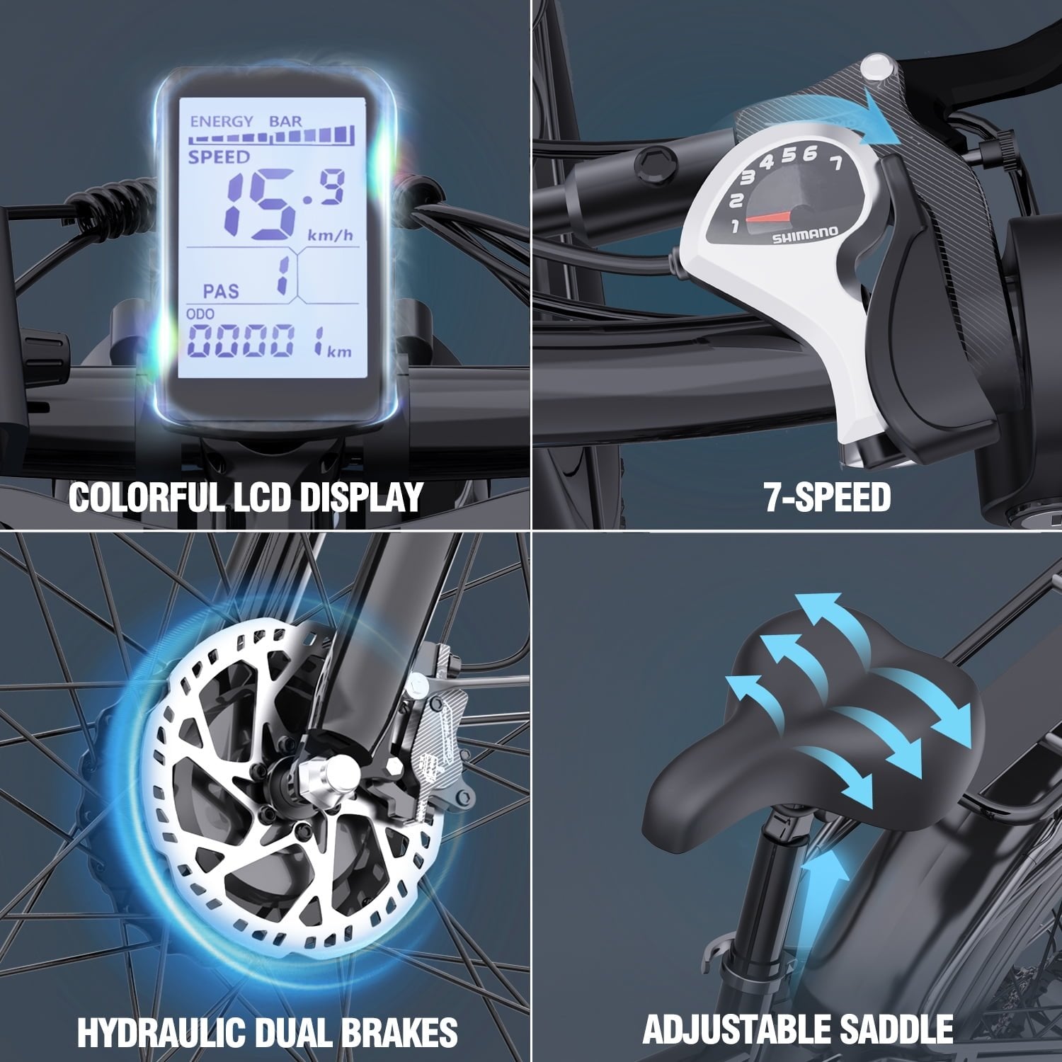 Electric bike Ridstar E26PRO, 2000W (Dual 1000W), 48V, 23Ah battery