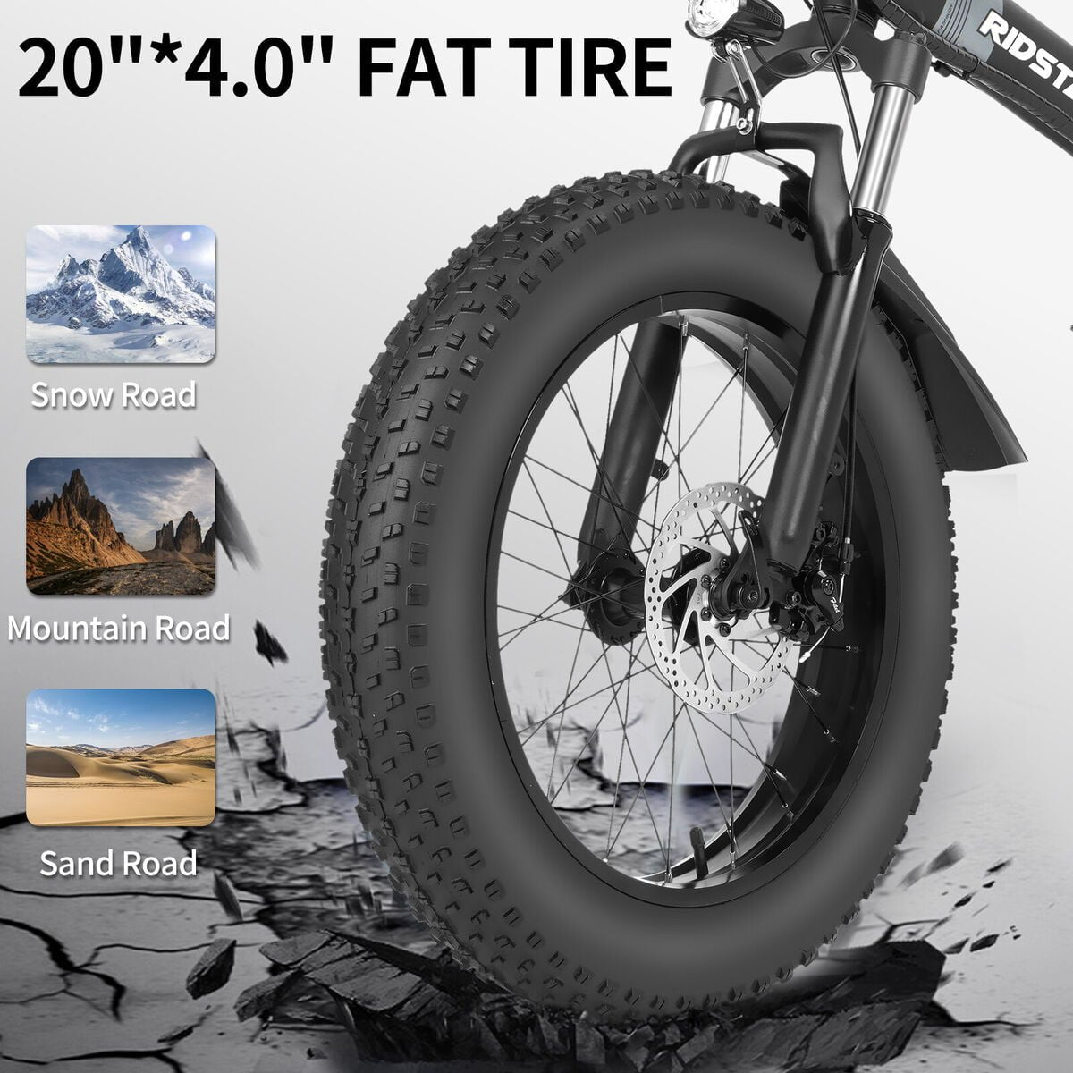 Electric bike Ridstar G20, 1000W, 48V, 14Ah, 20″ wheels, foldable