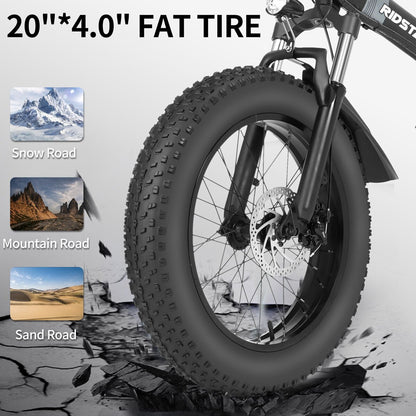 Electric bike Ridstar G20, 1000W, 48V, 14Ah, 20″ wheels, foldable