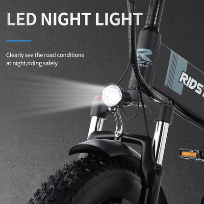 Electric bike Ridstar G20, 1000W, 48V, 14Ah, 20″ wheels, foldable