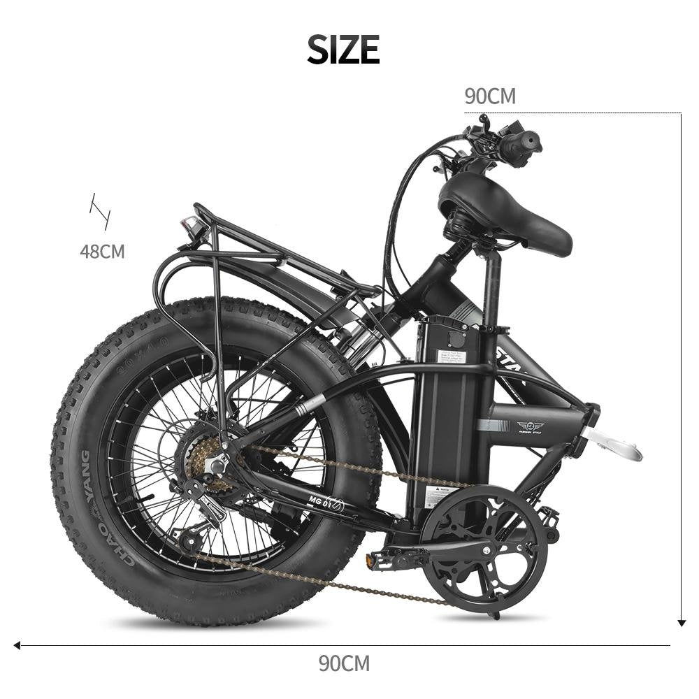 Electric bike Ridstar G20, 1000W, 48V, 14Ah, 20″ wheels, foldable
