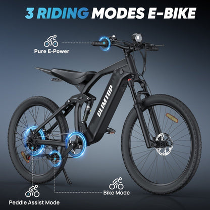 Electric bike Climtop Q31, 1000W, 48V, 23Ah battery, 27,5″ tyres