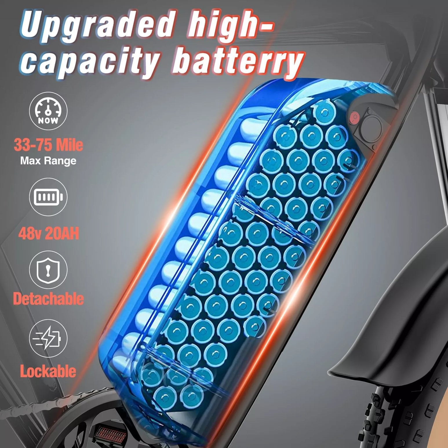 Electric bike Ridstar Q20 Luxe, 48V, 1000W (1500W), 20Ah battery, retro style