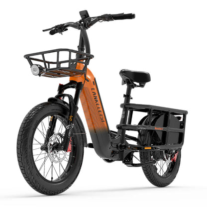 Electric cargo bike LANKELEISI Wombat-1, 1000W, 48V, 20Ah battery